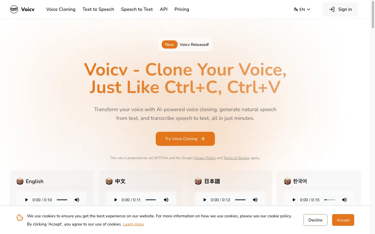 Voicv — preview screenshot