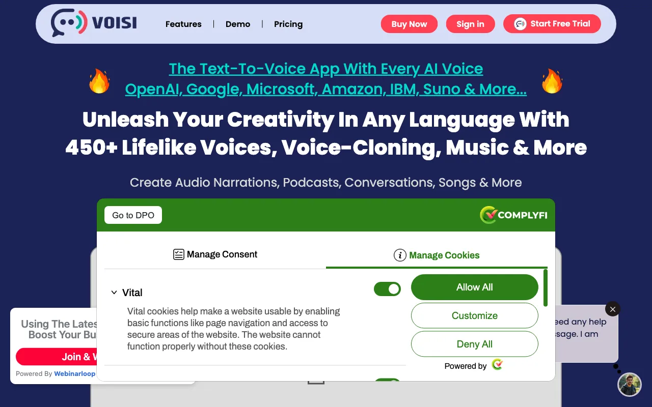 Voisi AI — preview screenshot