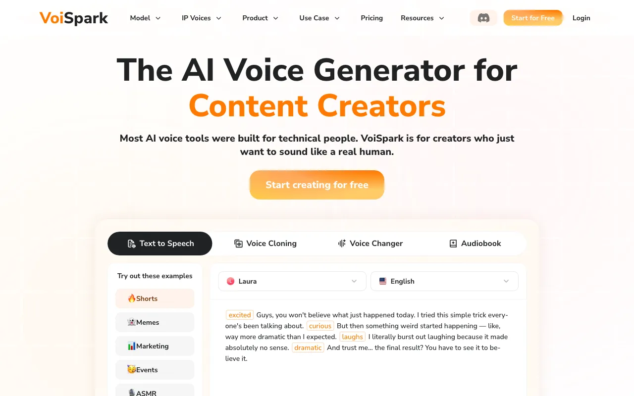 VoiSpark — preview screenshot