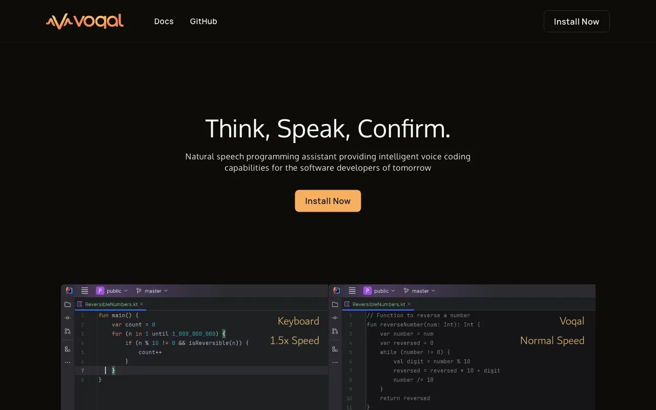 Voqal Assistant — preview screenshot