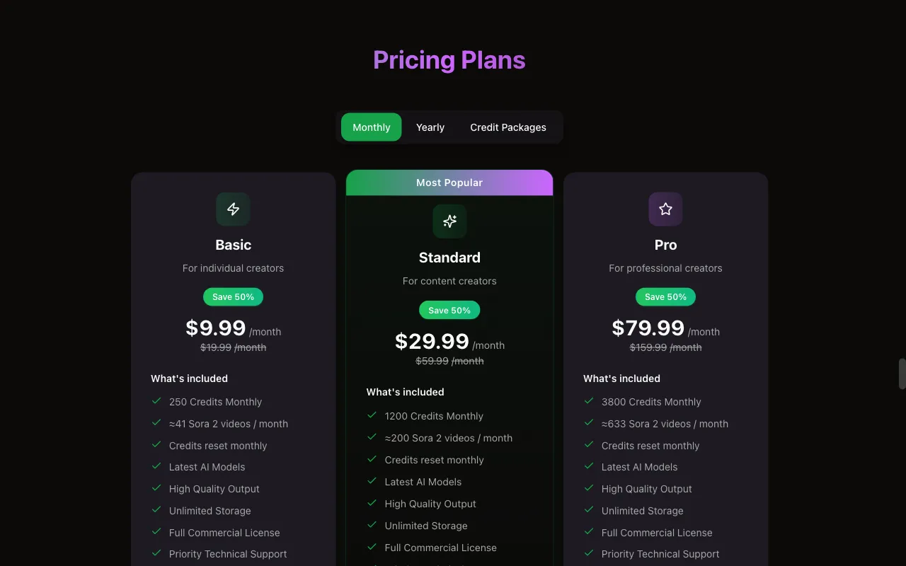 VORAvideo — pricing page