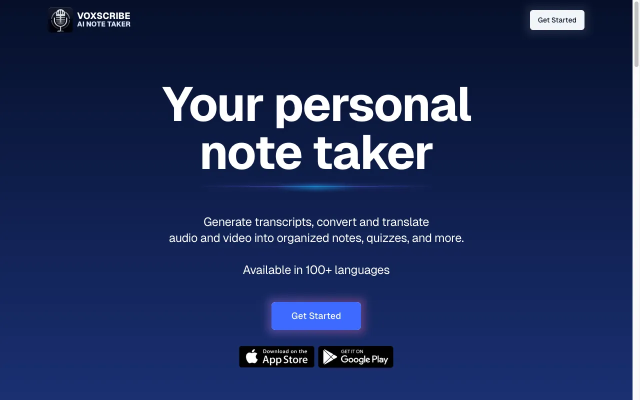 Voxscribe — preview screenshot