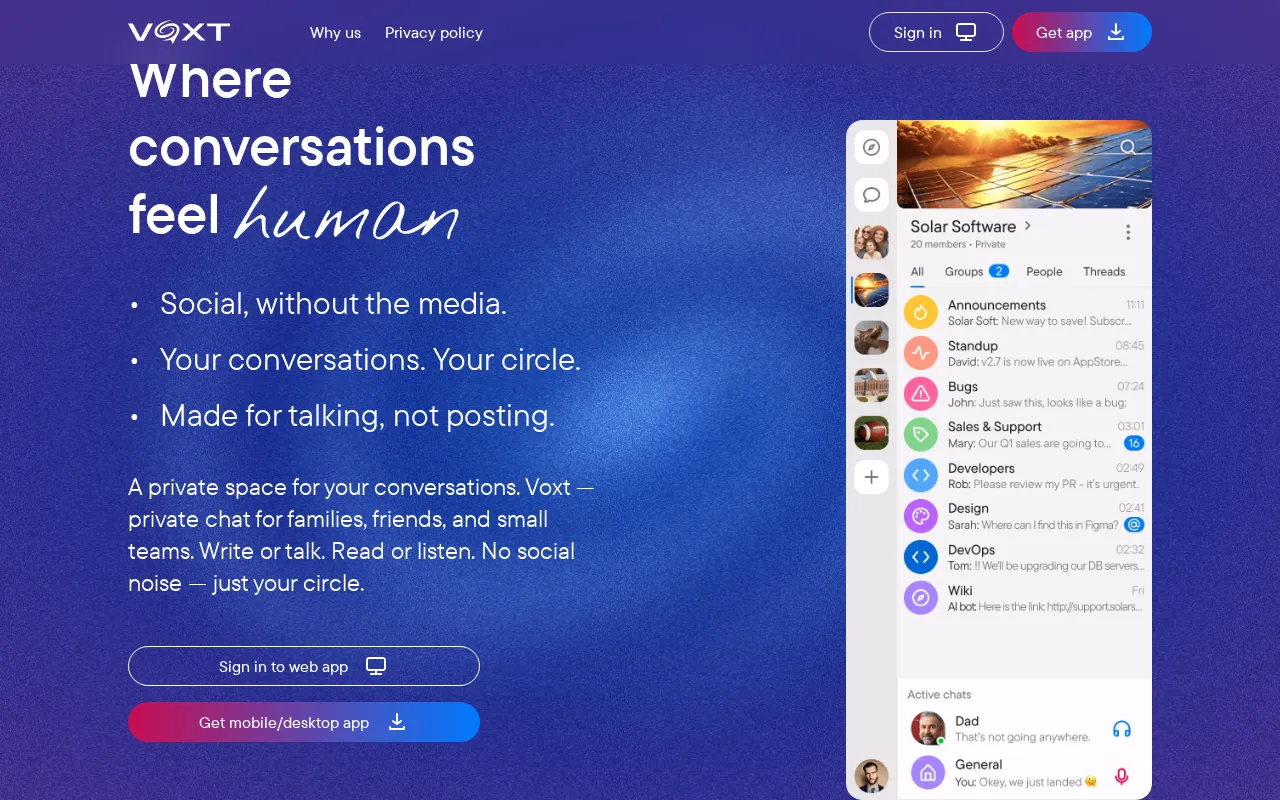 Voxt} — preview screenshot