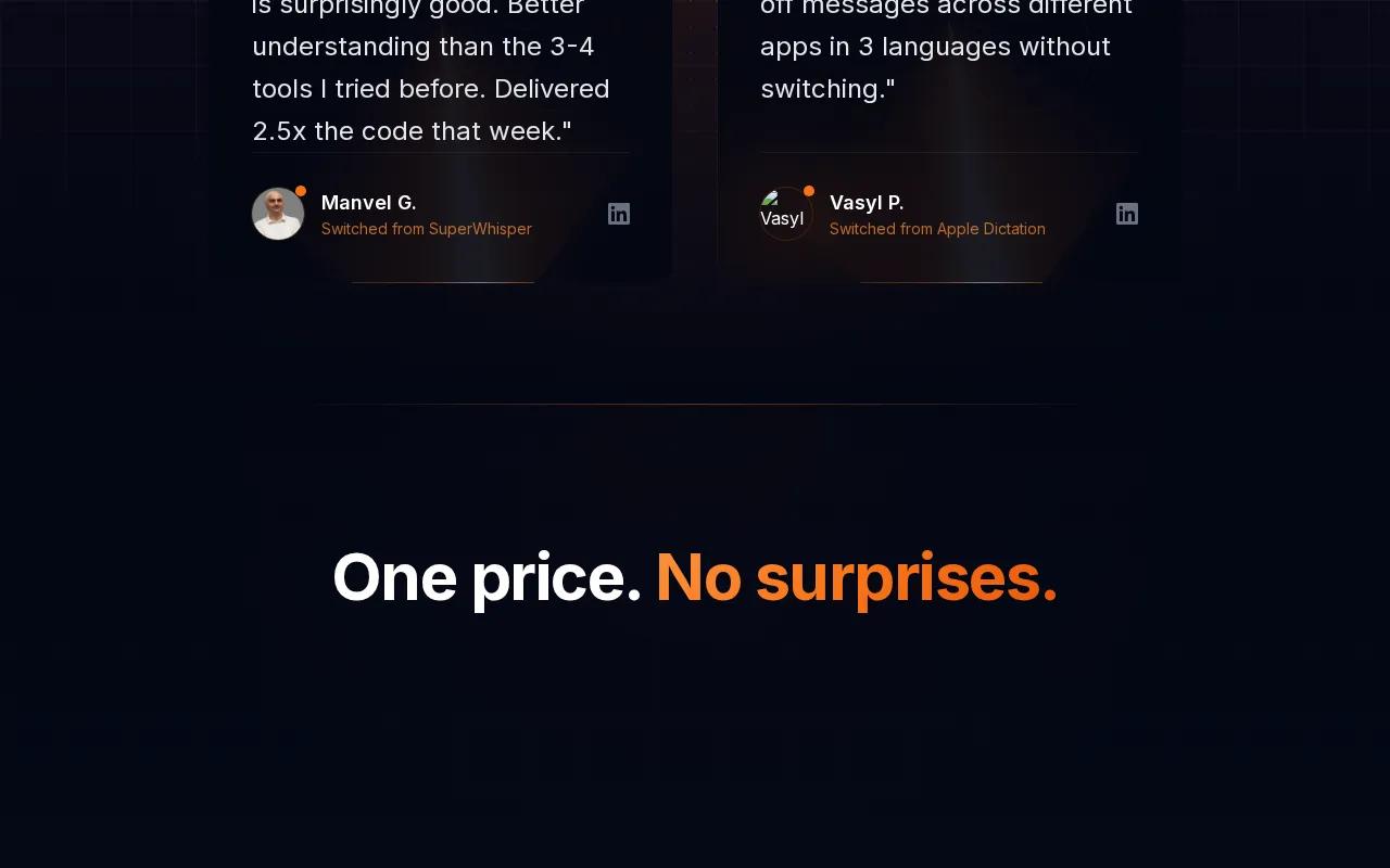 VoxTap — pricing page