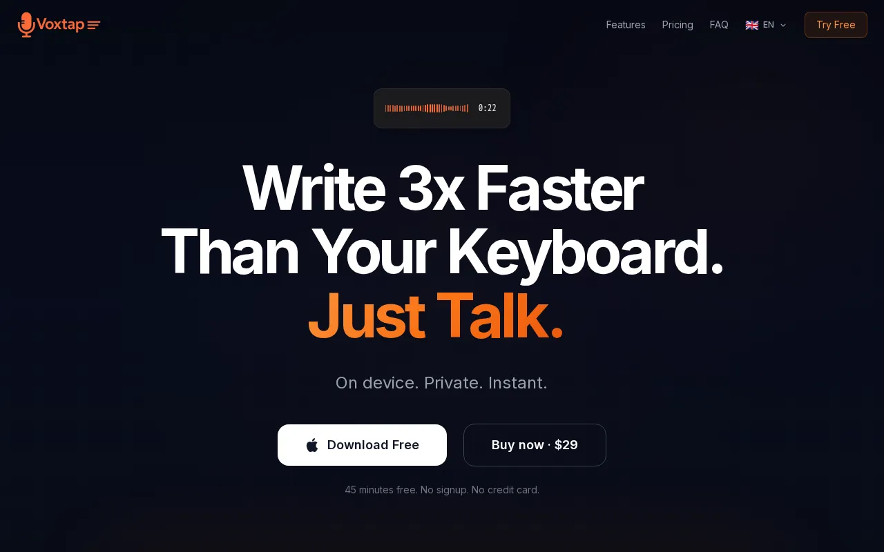 VoxTap — preview screenshot