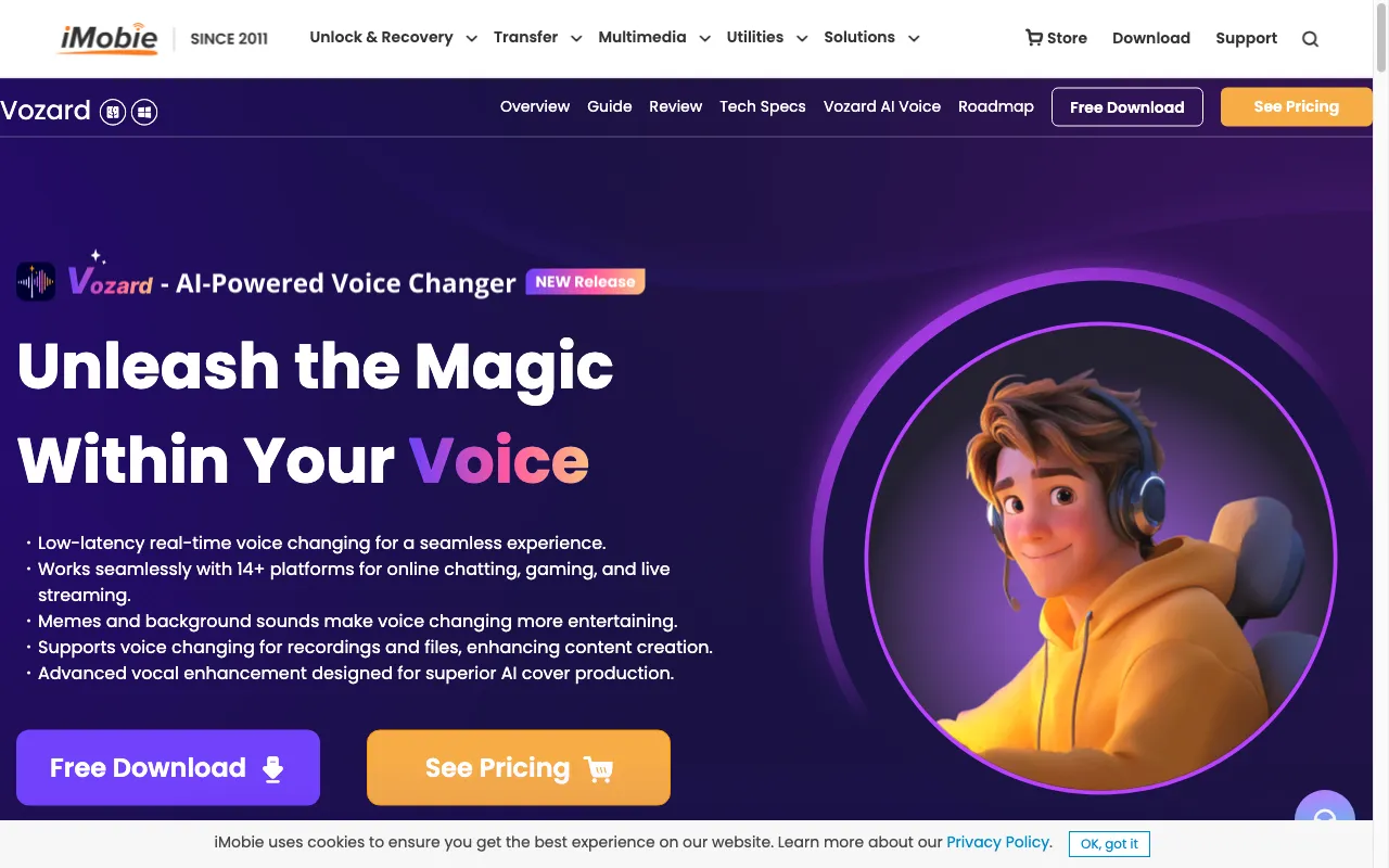 Vozard — preview screenshot