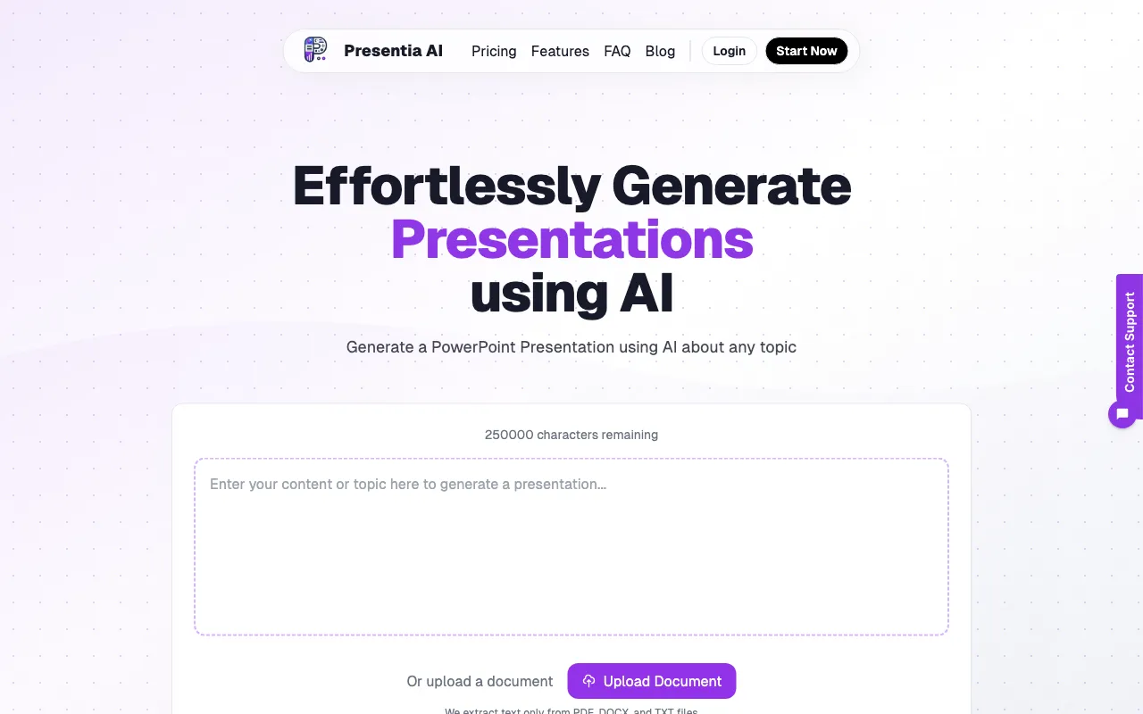 Presentia AI — preview screenshot