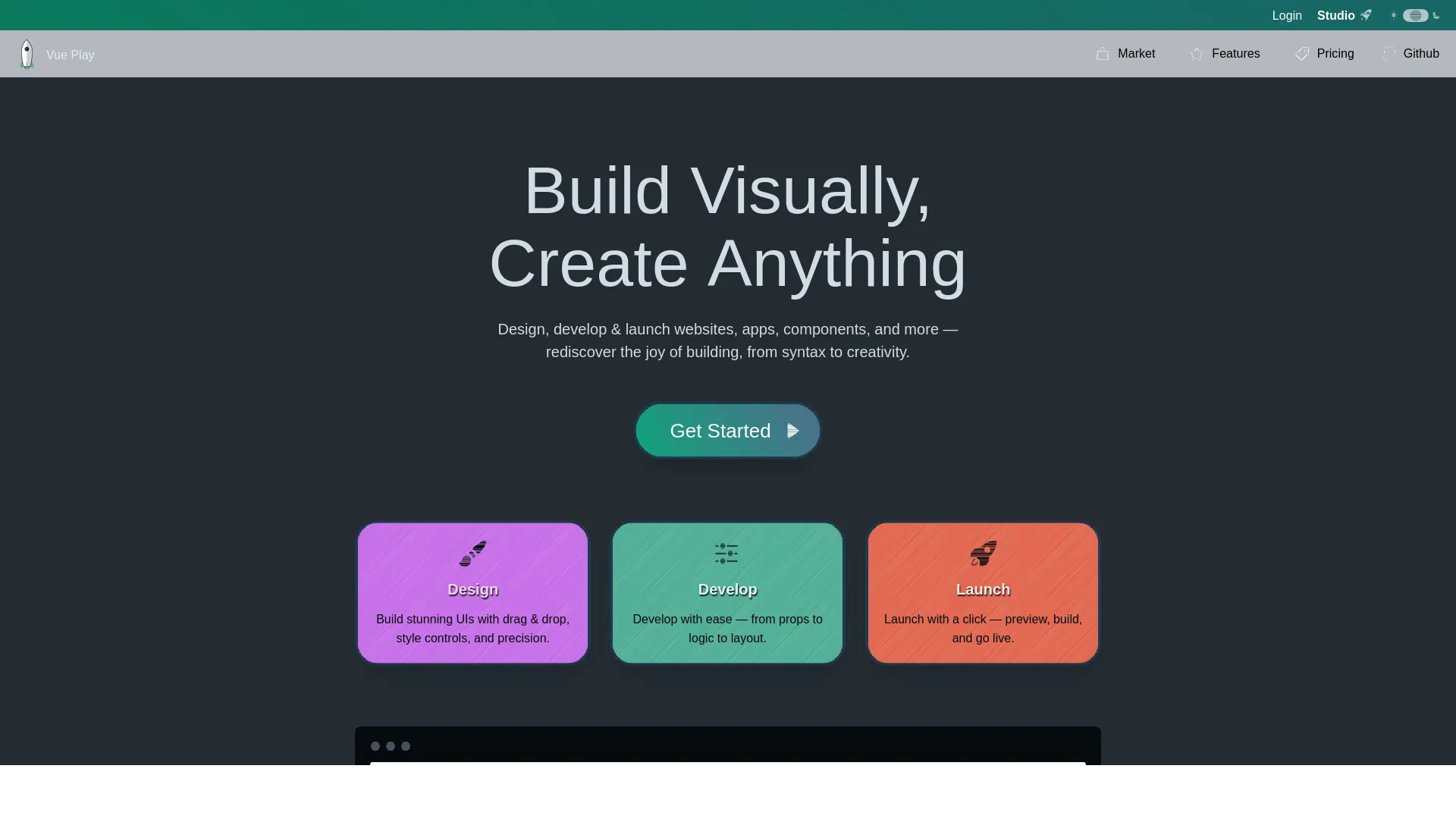 Vue Play — preview screenshot