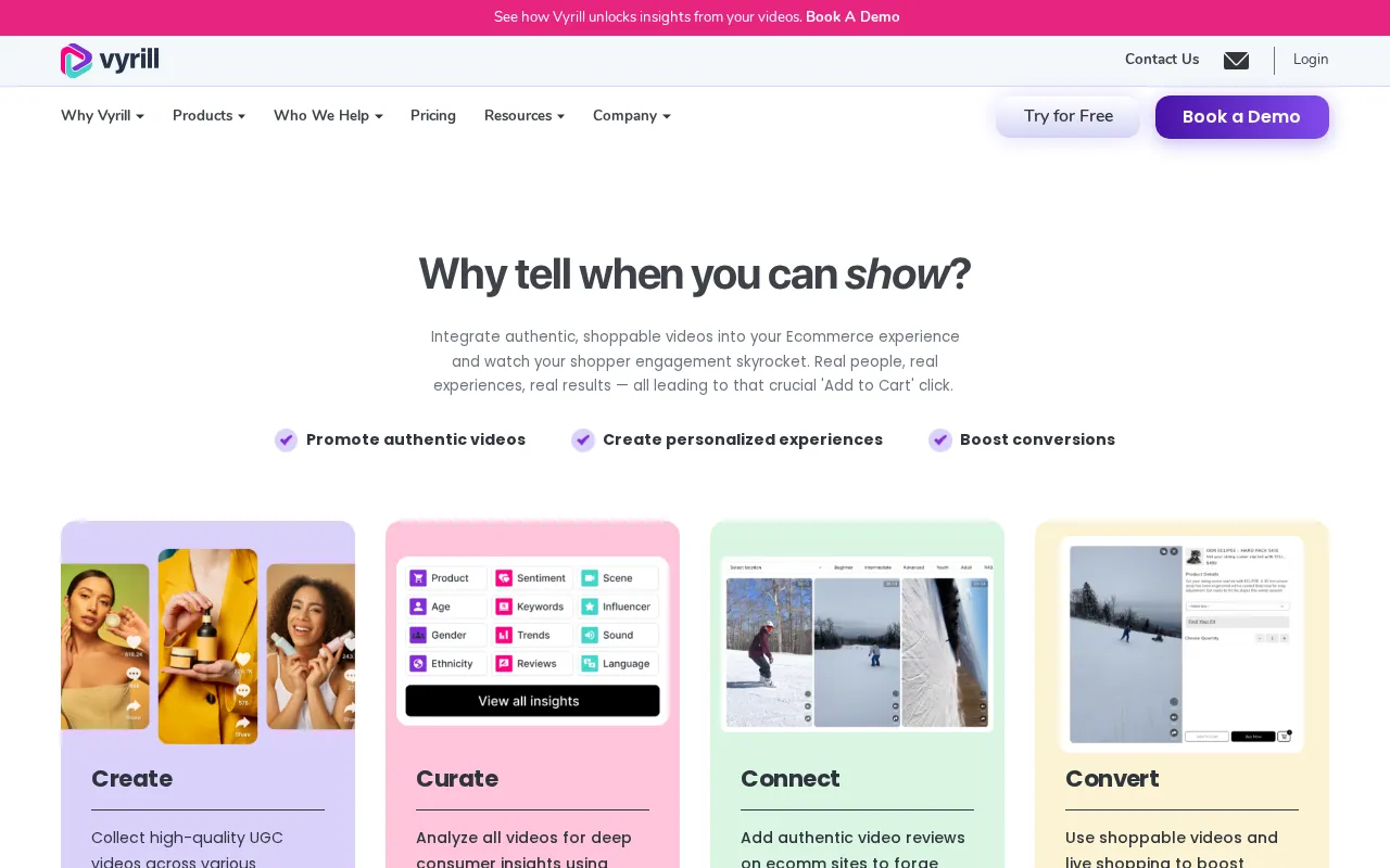 Vyrill Agentic Video Commerce Platform — preview screenshot