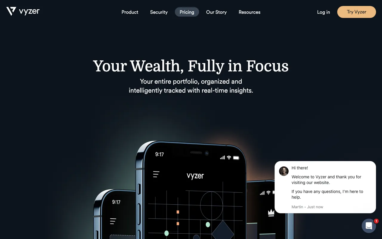 Vyzer — pricing page
