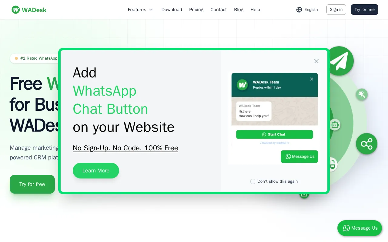 WADesk CRM — preview screenshot
