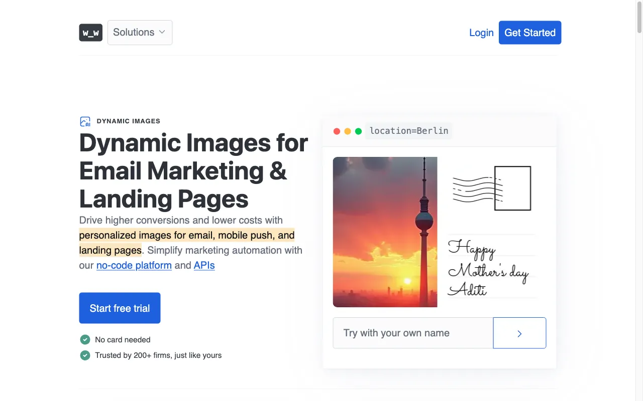 Wafrow. Landing pages on steroids — preview screenshot