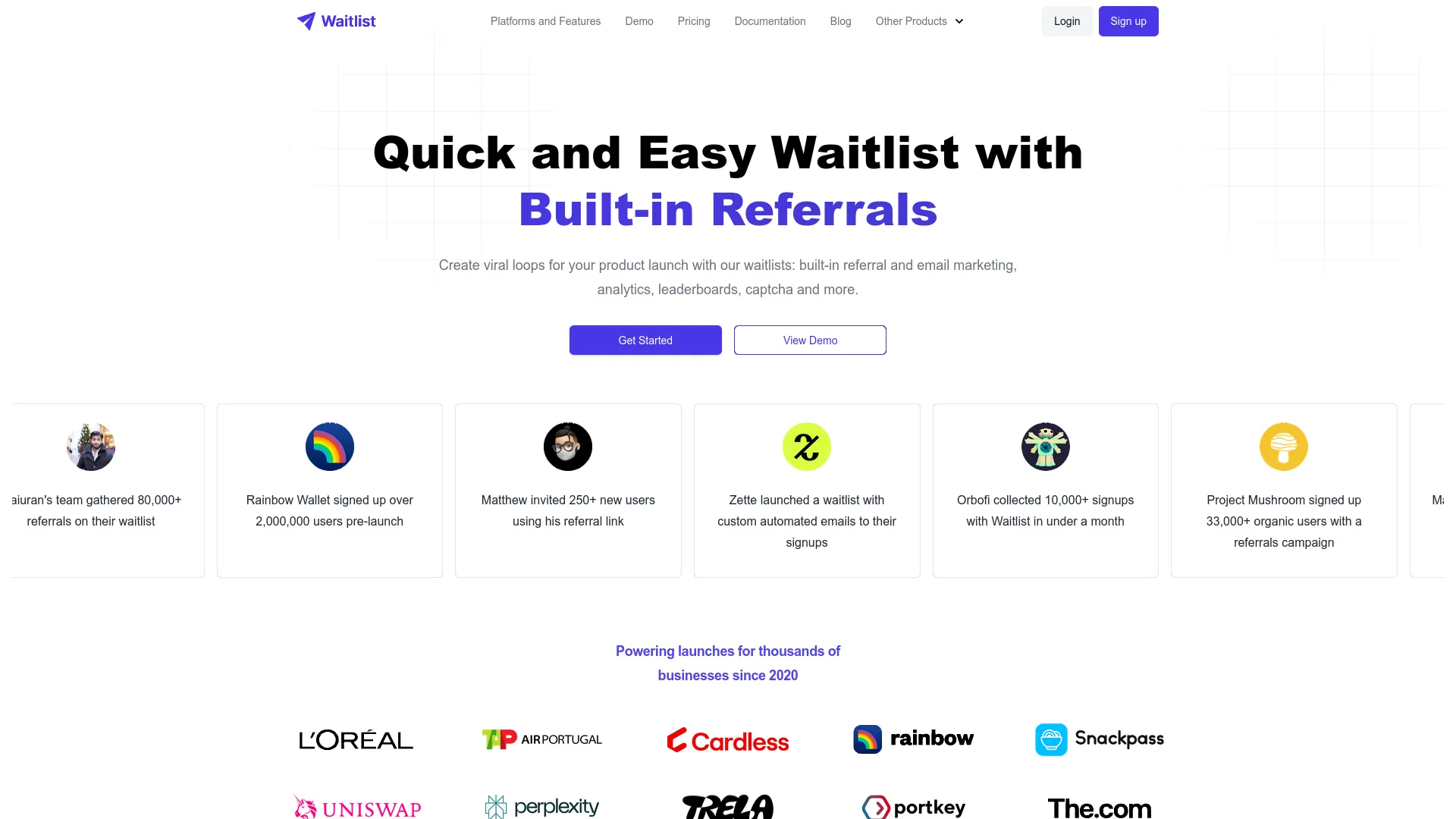 Waitlist API — preview screenshot