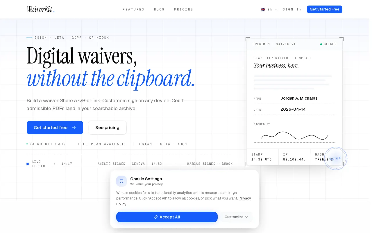 WaiverKit — preview screenshot