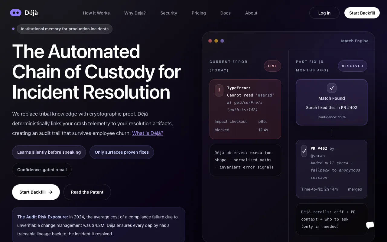 Déjà — preview screenshot