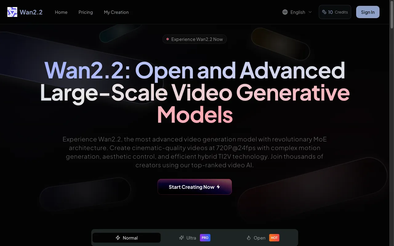Wan2.2 — preview screenshot