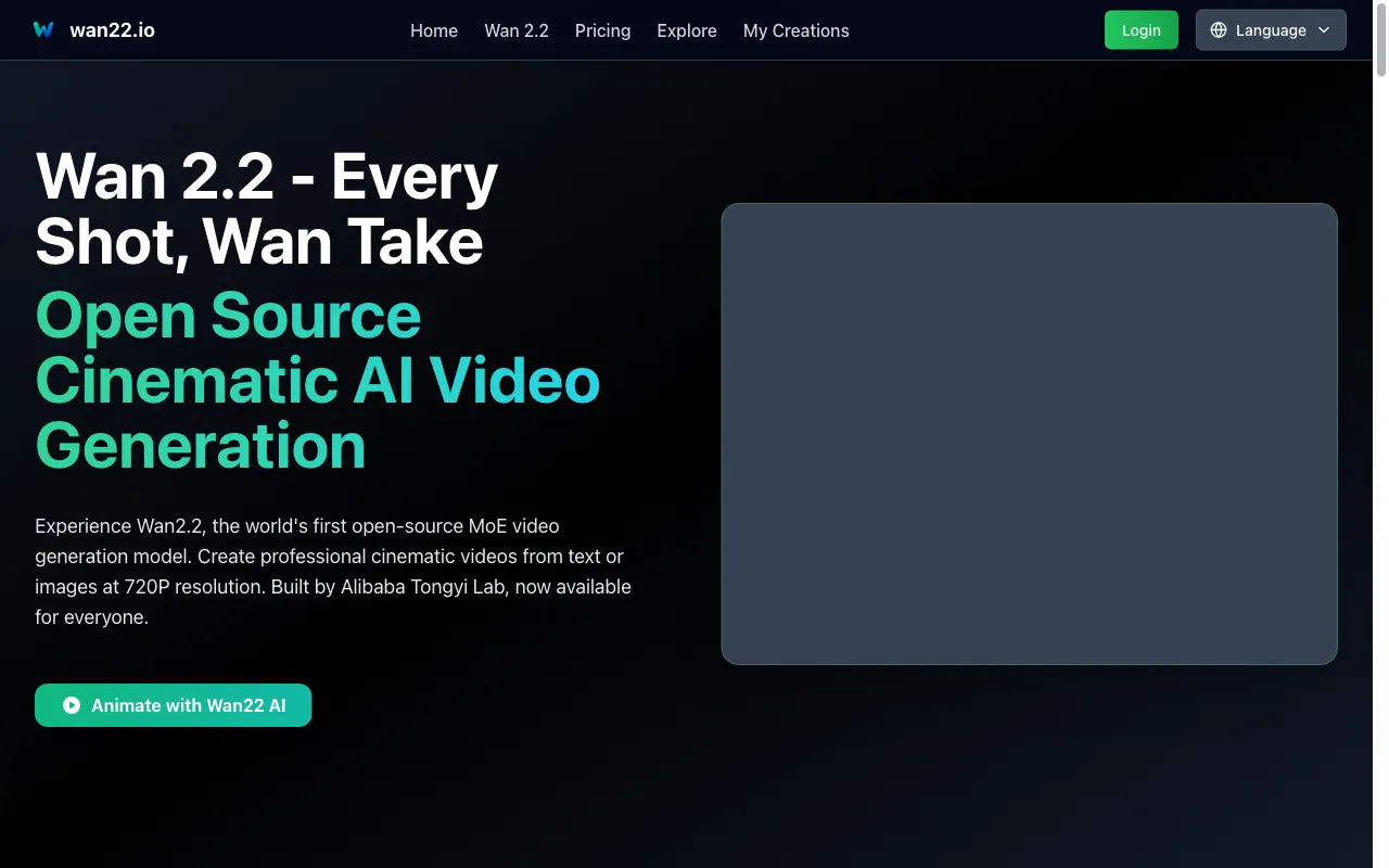 wan22.io — preview screenshot