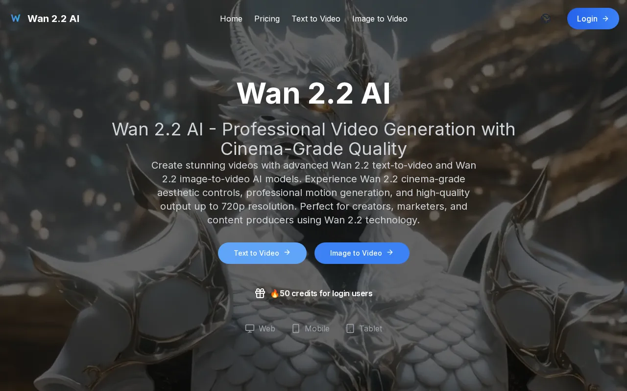 Wan 2.2 AI — preview screenshot