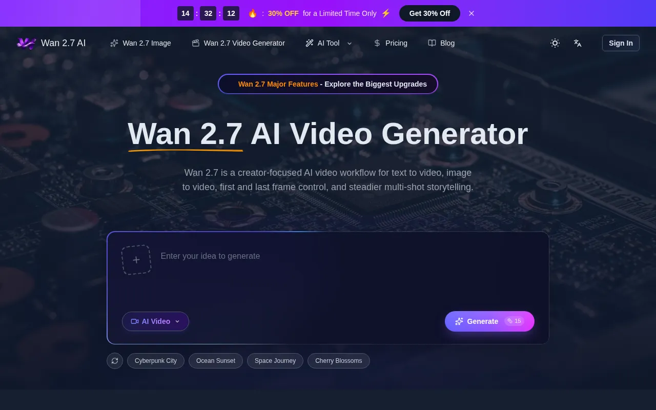 Wan 2.7 AI — preview screenshot