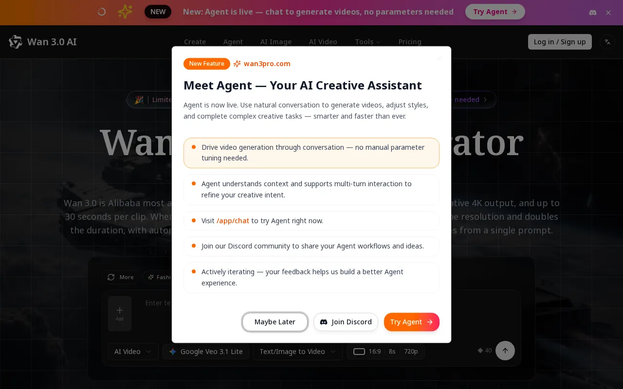 Wan 3.0 AI — preview screenshot