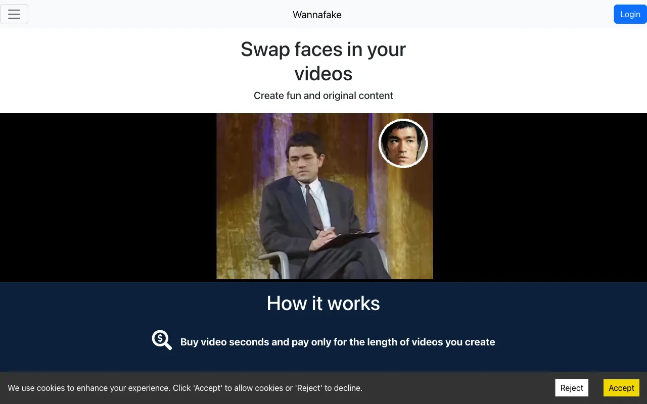 Wannafake — preview screenshot