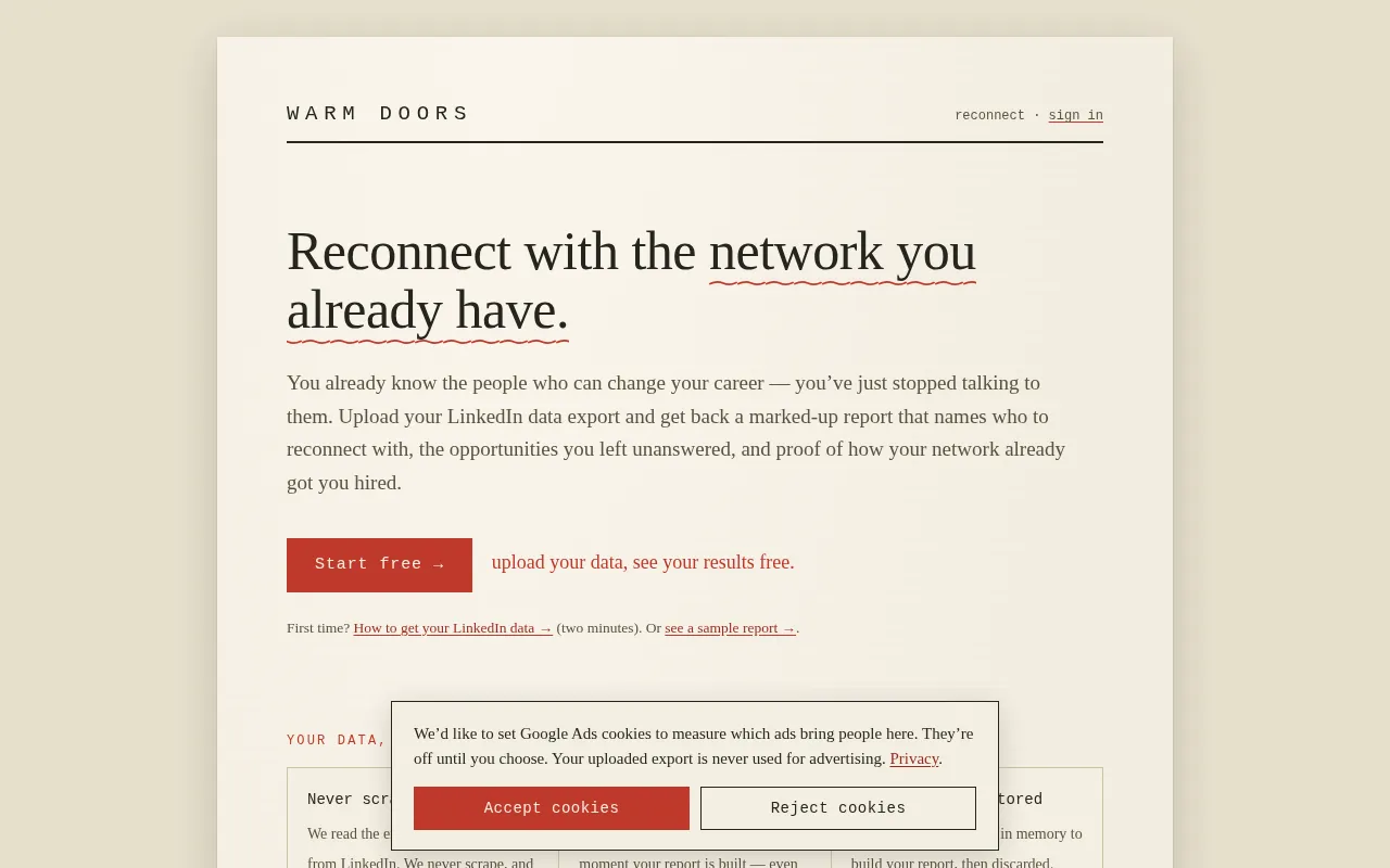 Warm Doors — preview screenshot