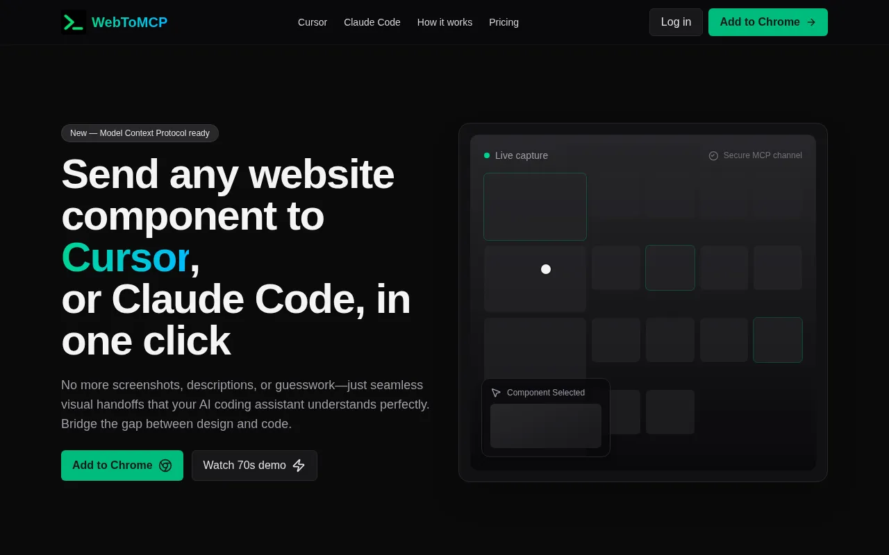 Web to MCP — preview screenshot