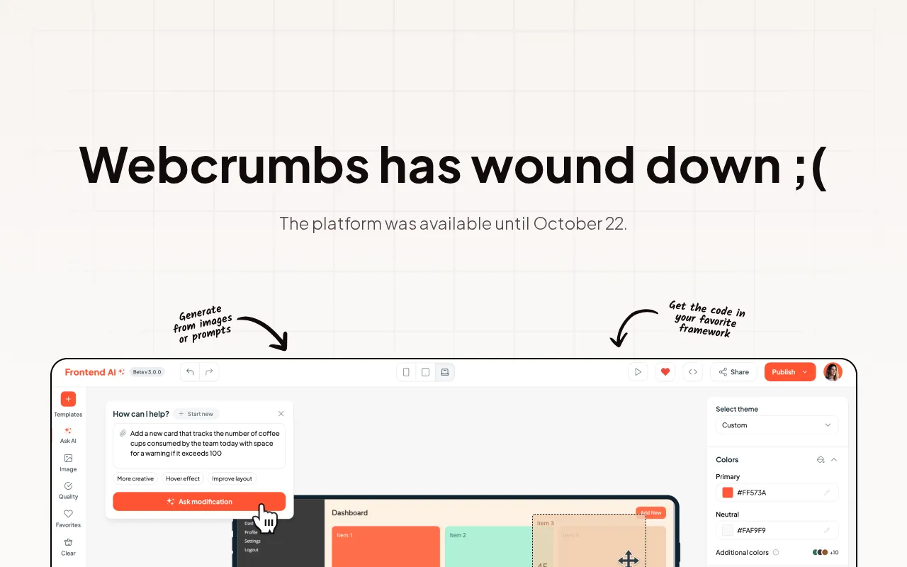 Webcrumbs — preview screenshot