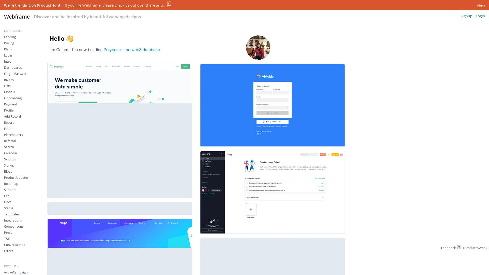 Webframe — preview screenshot