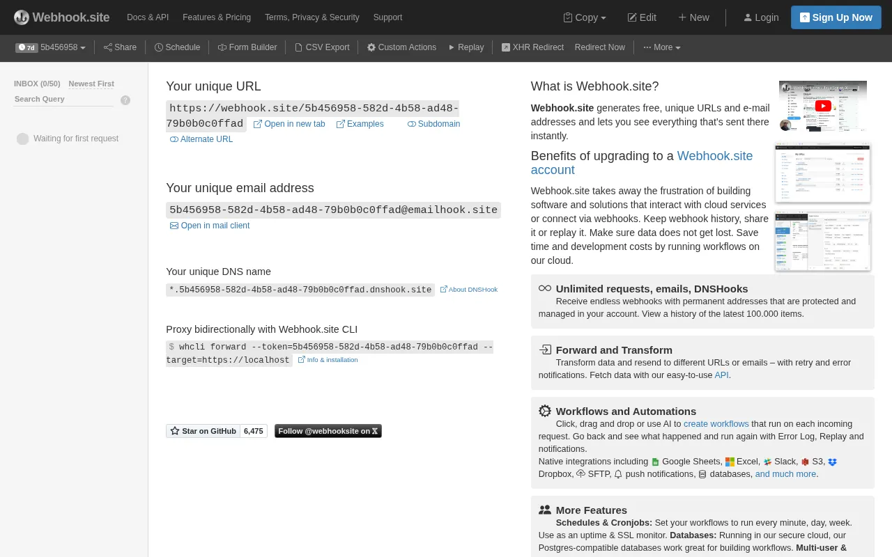 Webhook.site — preview screenshot
