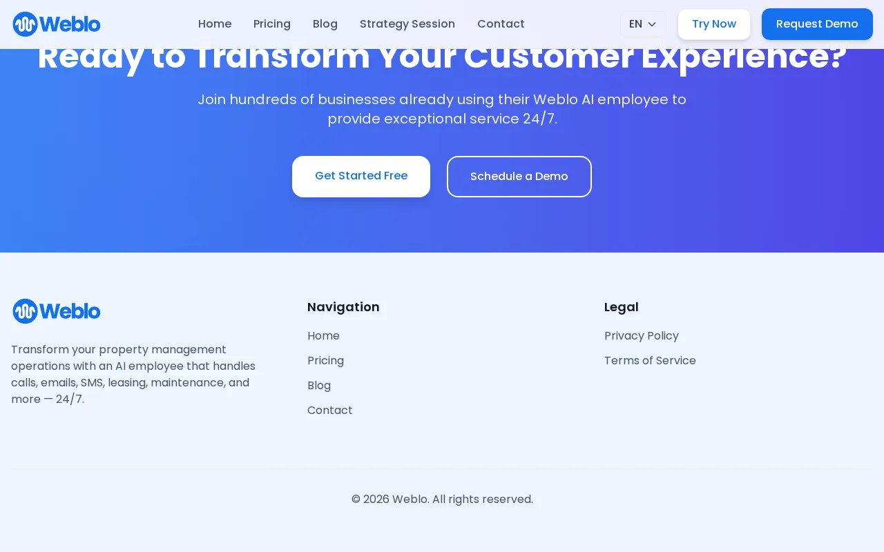 Weblo AI — preview screenshot