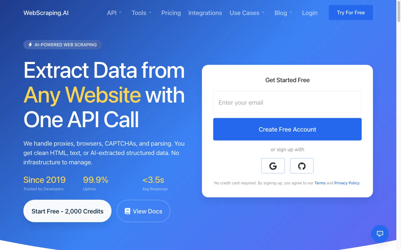 webscraping.ai — preview screenshot