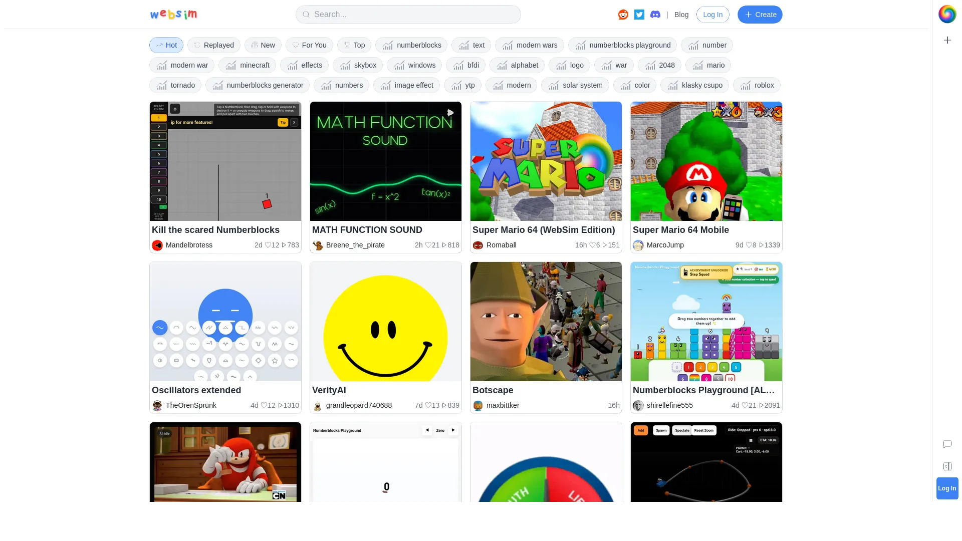 Websim — preview screenshot