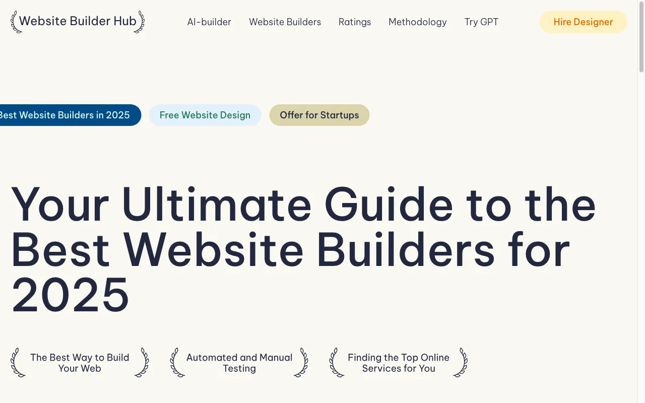 Website Builder Hub — preview screenshot