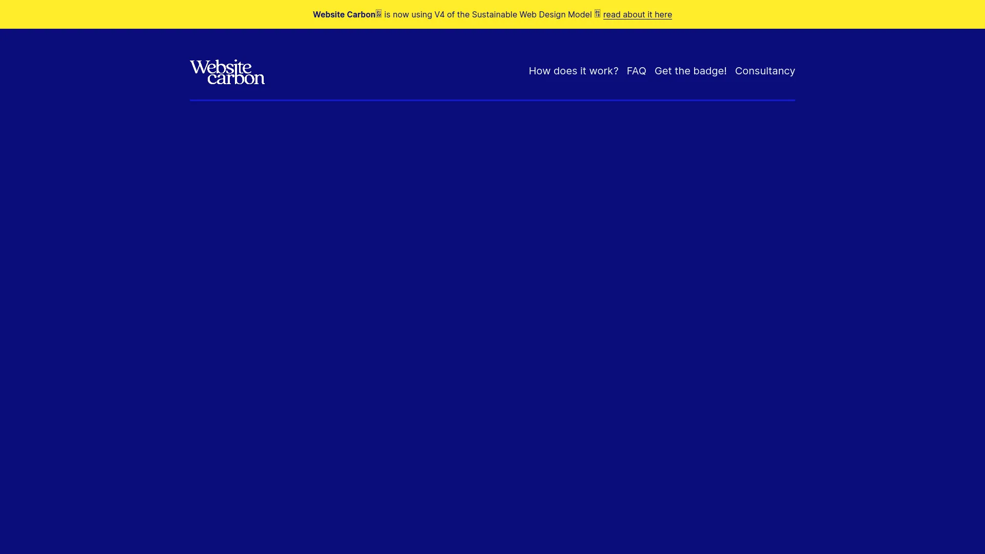 Website Carbon Calculator — preview screenshot