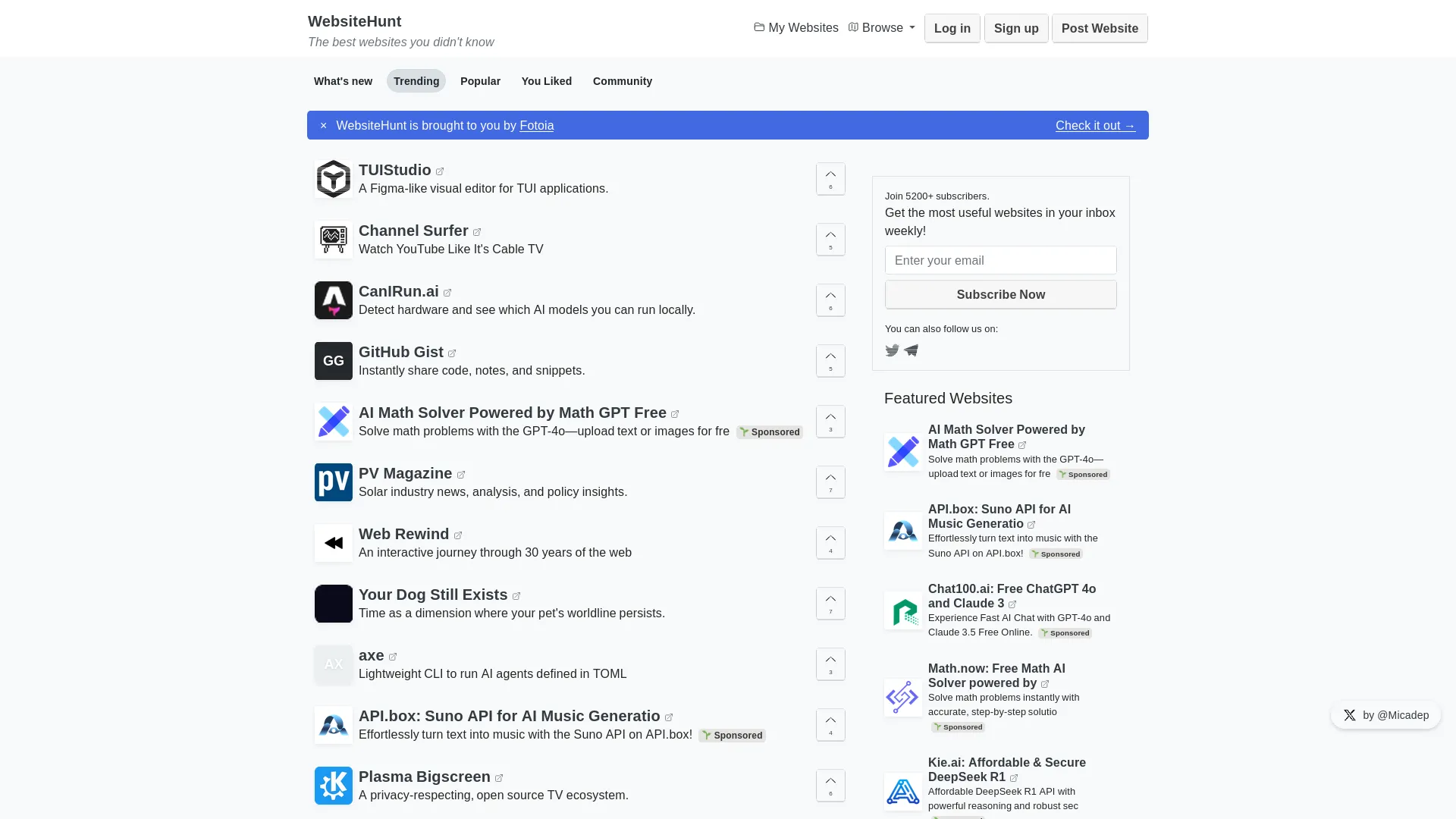 Website Hunt — preview screenshot
