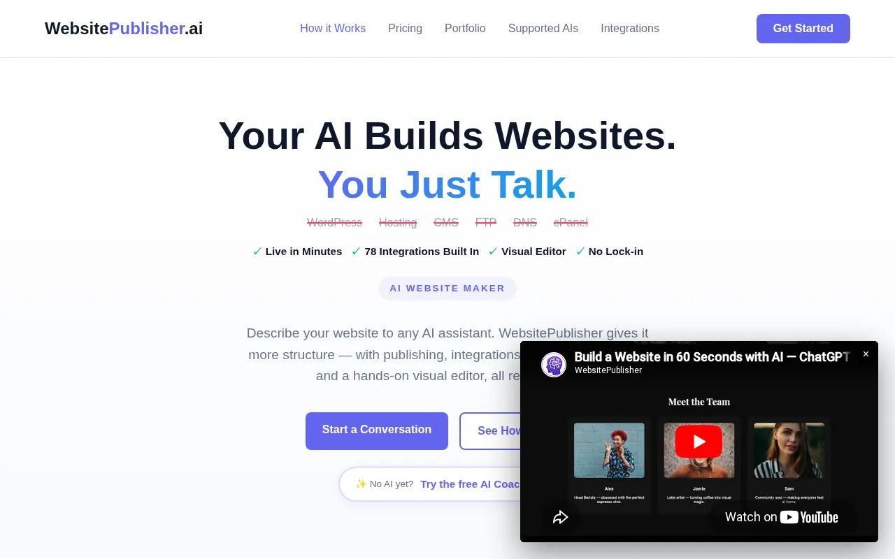 WebsitePublisher AI — preview screenshot