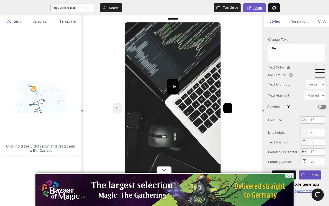 webstory.coolhead.in — preview screenshot