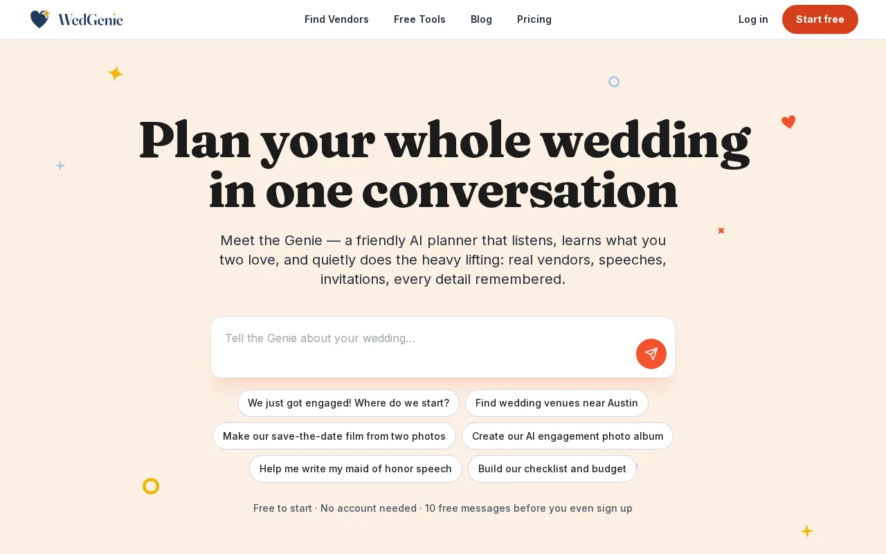 WedGenie — preview screenshot