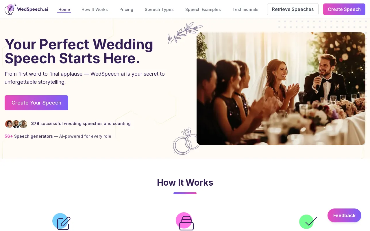 Wedspeech.AI — preview screenshot