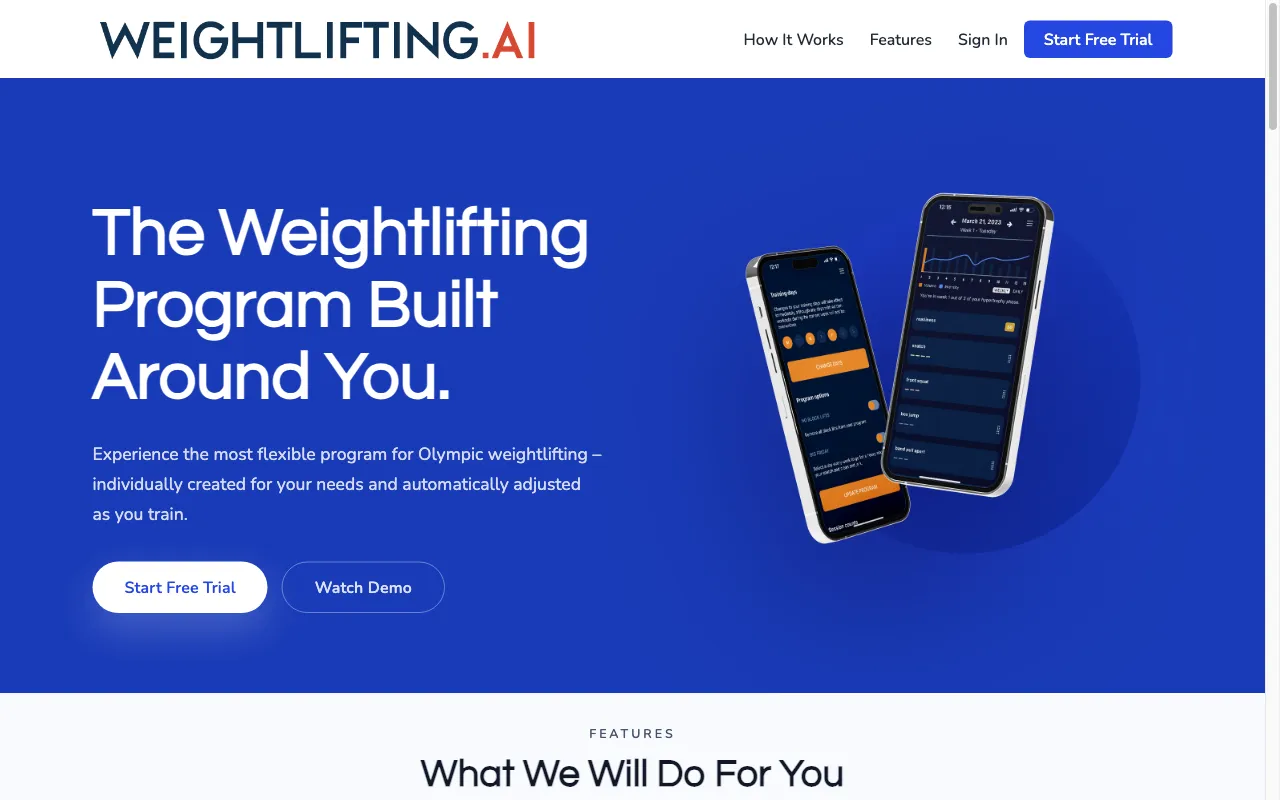 Weightlifting.AI — preview screenshot