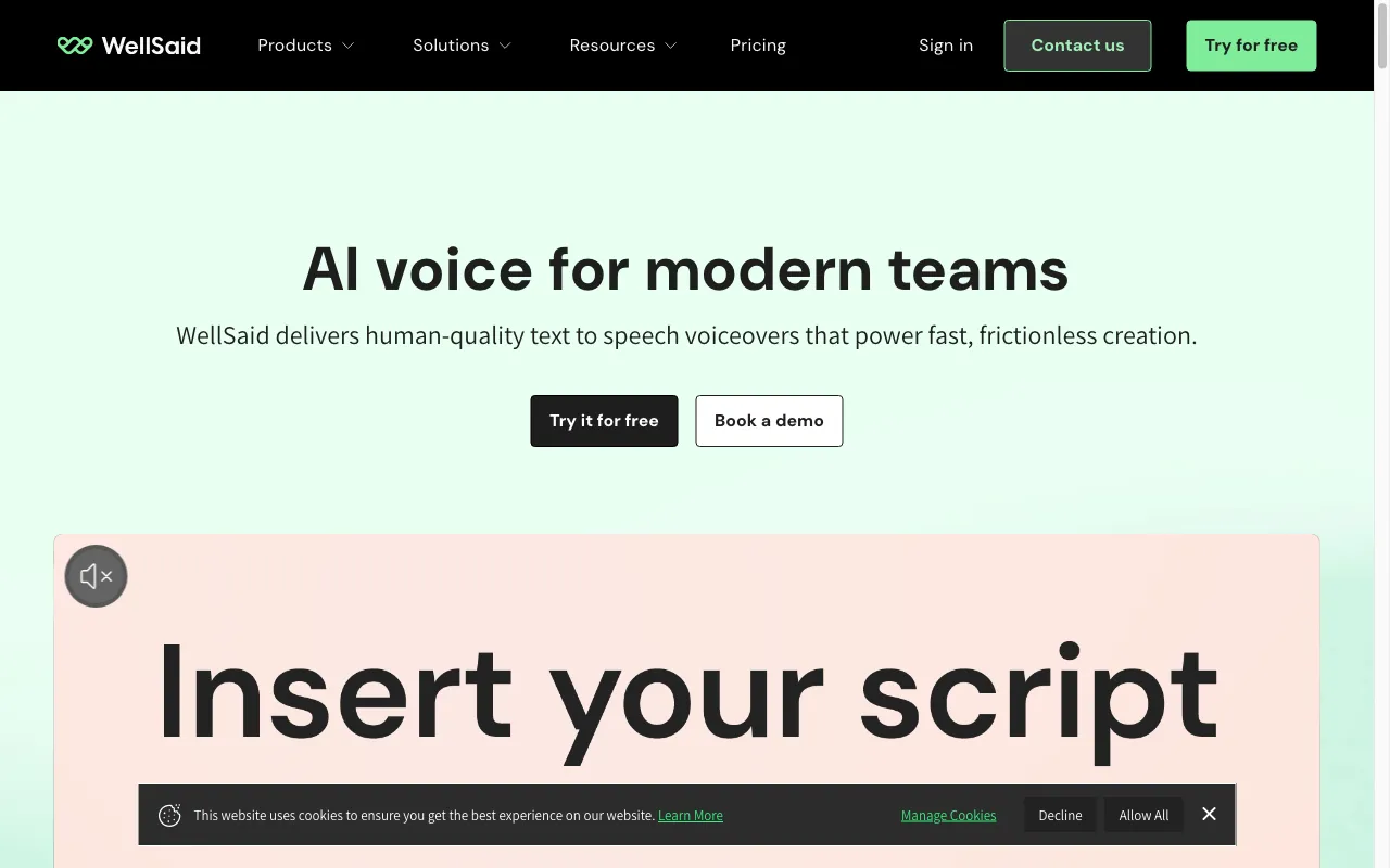 WellSaid — preview screenshot