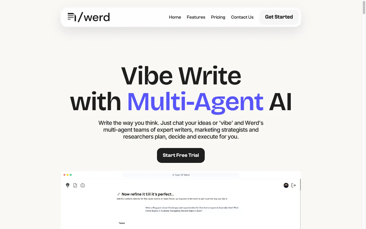 Werd — preview screenshot