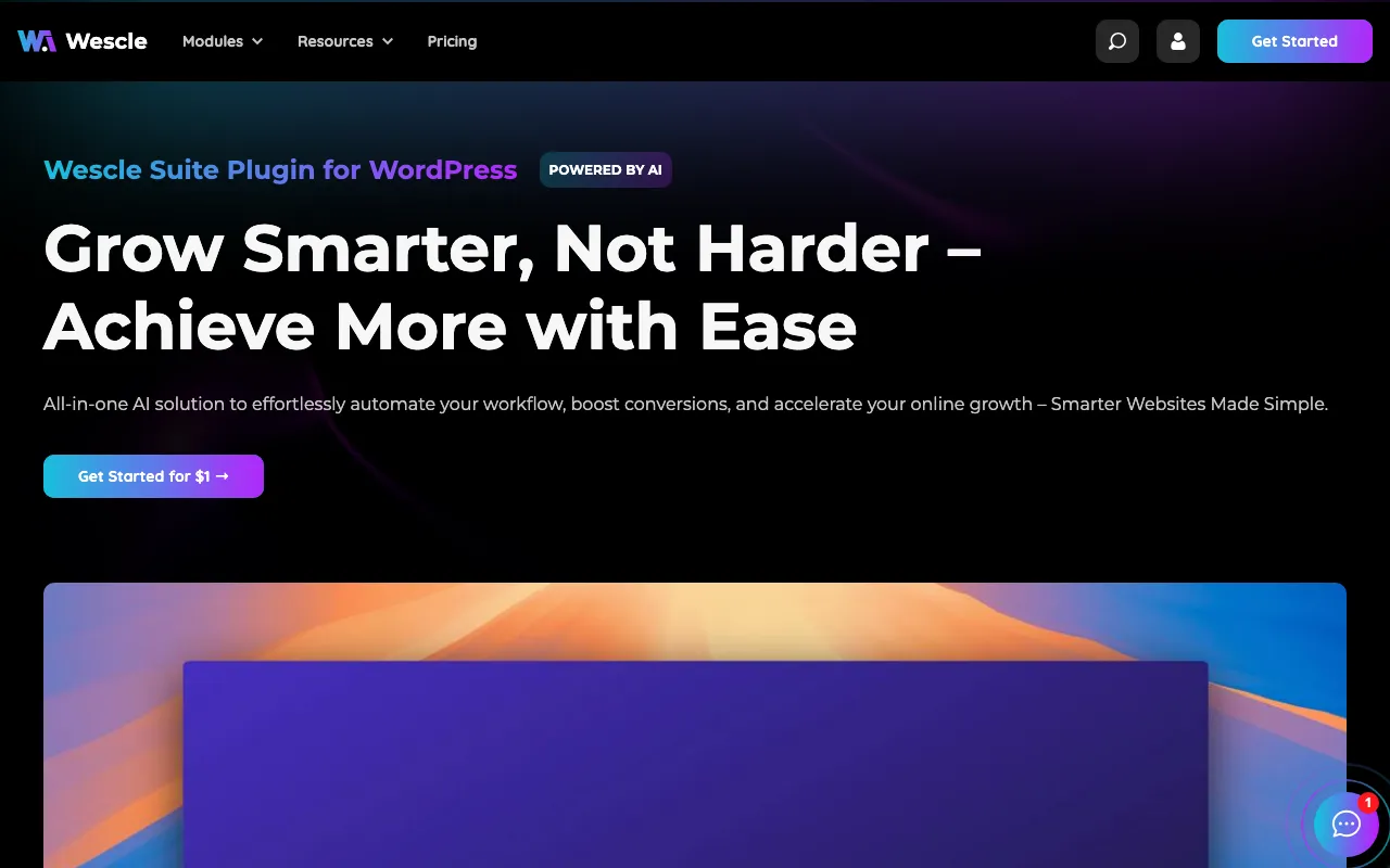 wescle.com — preview screenshot