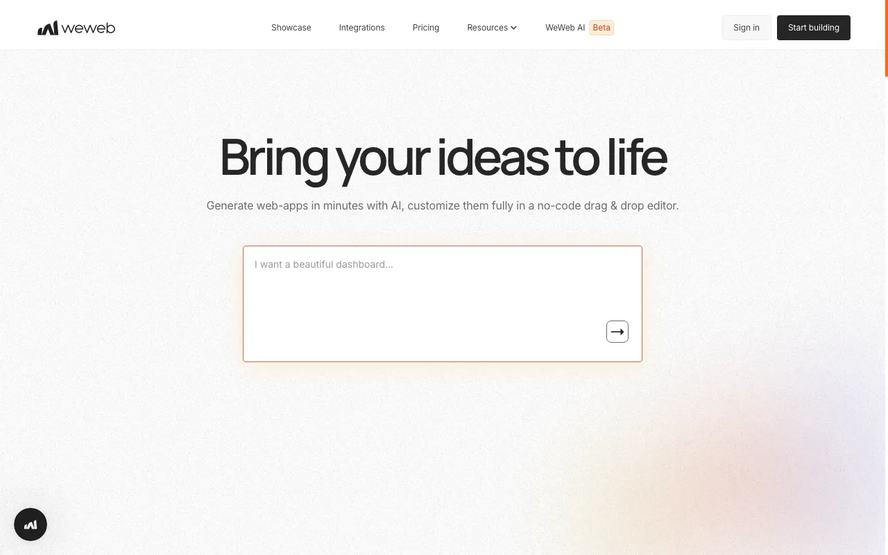 WeWeb — preview screenshot