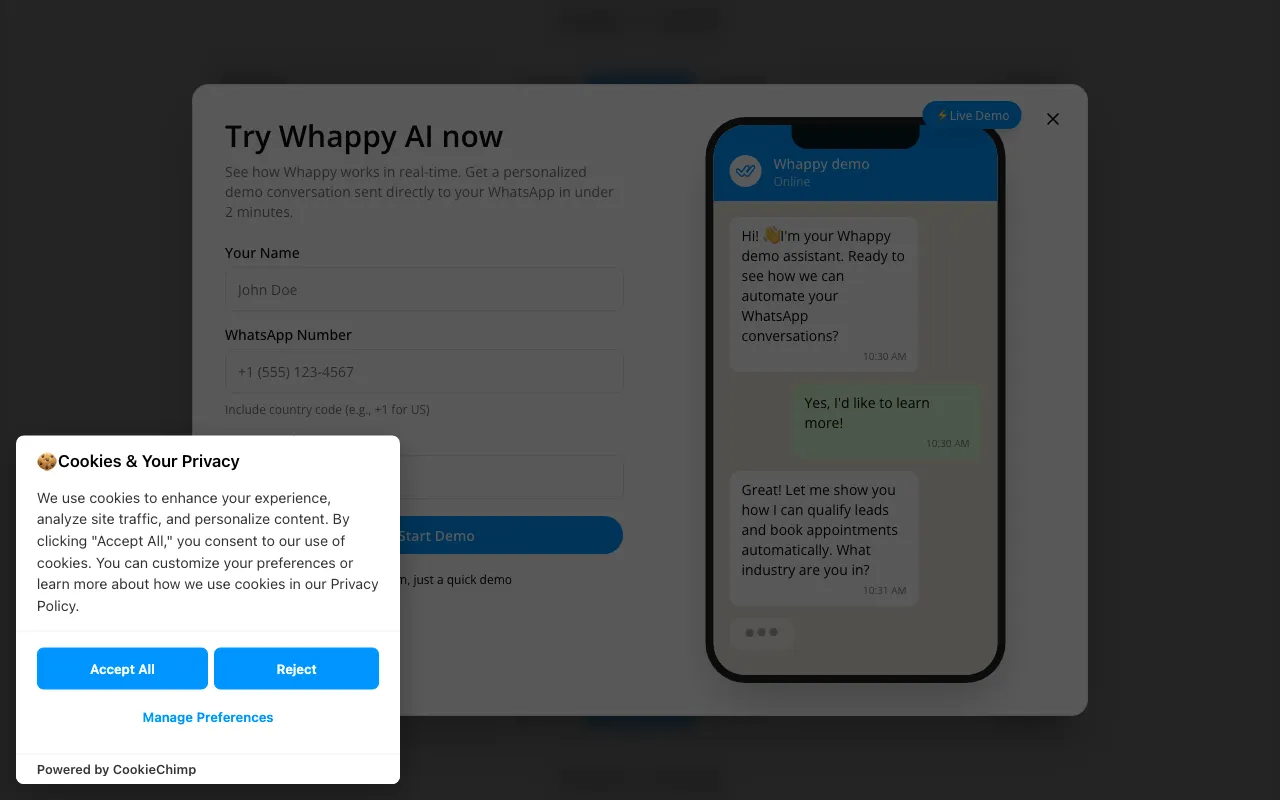 Whappy — pricing page