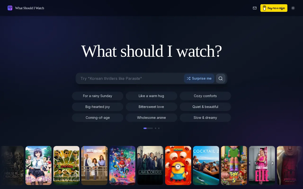 What Should I Watch? — preview screenshot