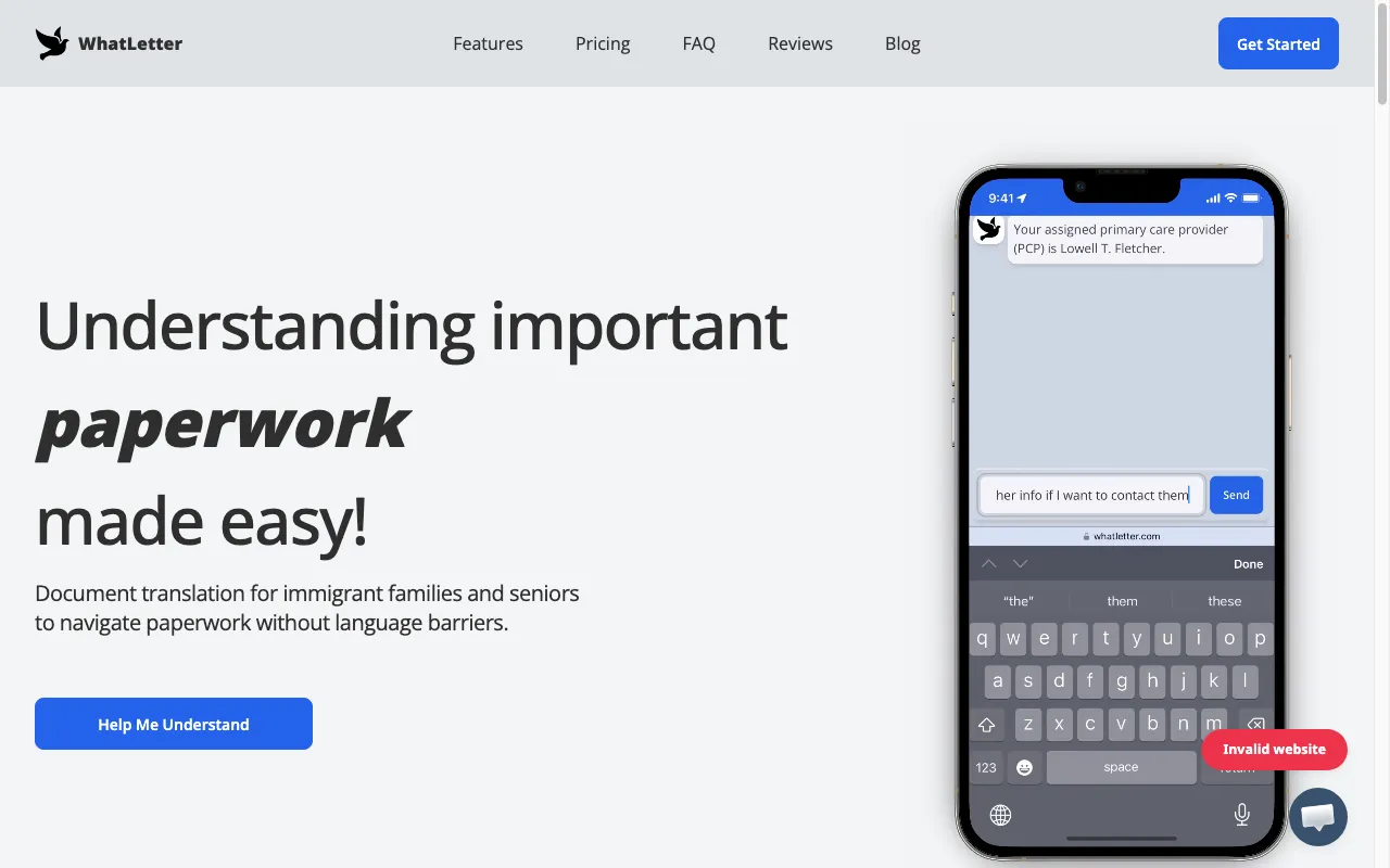 WhatLetter — preview screenshot
