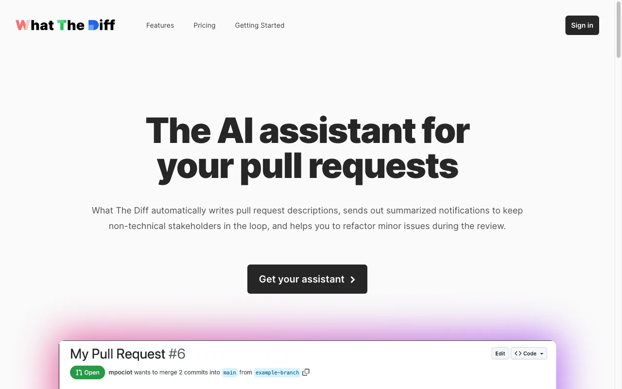 WhatTheDiff — preview screenshot