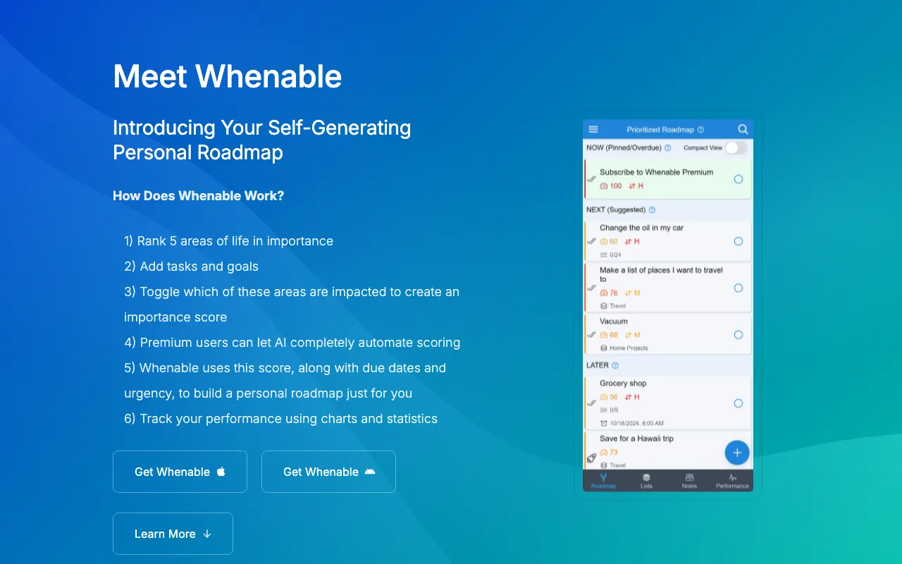 Whenable — preview screenshot